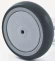 ..a, electrically conductive solid rubber tyre, black, free of contact discoloration, metal thread guard, zinc passivated (from wheel ø 75 mm), flange bearing Solid bearing Flange bearing mm mm mm mm