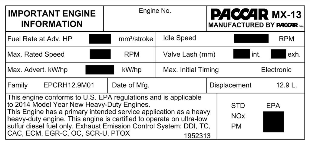 ENGINE MAINTENANCE - Engine Identification 5. Power Steering Pump 6. Low Pressure Fuel Pump 7. Electronic Control Module (ECM) 8. Crankcase Vent 9. A/C Compressor 10. Alternator 11.
