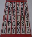 and numbers display (2 each) Custodia nera in