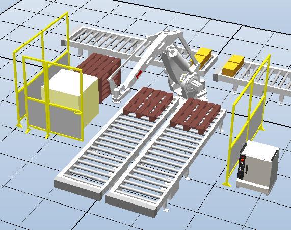 PalletPack 460 Robot function package for palletizing A modular function package for palletizing. Based on IRB 460, FlexGripper, safety and PalletWare (ABB software).