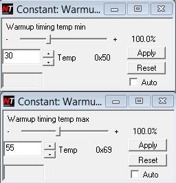 Throttle Open Timing (Warmup) Throttle open timing will depend on vehicle and current operating