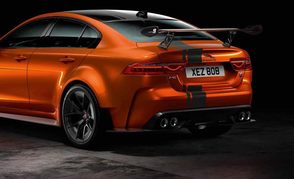 SPECTACULAR IN PERFORMANCE AND IN STYLE The body of Project 8 has been thoroughly redesigned to offer the downforce and aerodynamic performance necessary for a 200mph car. It also looks stunning.