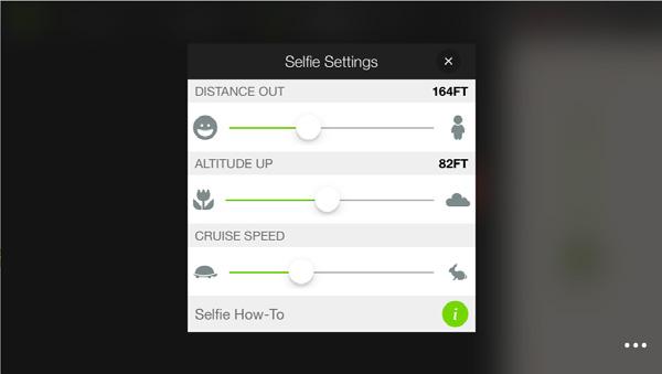 The default cruise speed when using the app to control Solo in Selfie is set to 9 mph (4 m/s). Move along flight path Figure 5.1.