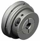 SKB Series Indirect Drive Safety Coupling Size SKB Disengagement Torque Range Nm (lb-in) Moment of Inertia 10-3 kgm 2 (lb-in 2 ) Major Features Pulley safety coupling with self-centering conical hub