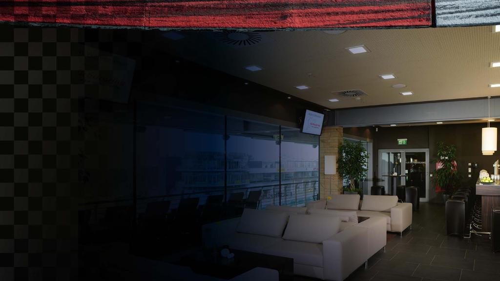 YOUR OWN PIT STOP AT THE VIP LOUNGE You are looking for a sanctuary to take care of business meetings? Or simply to shift down a gear in the excitement that is the ADAC SimRacing Expo?