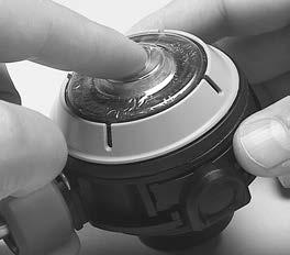8. Apply the lubricant to several spots on the valve threads and smooth out the