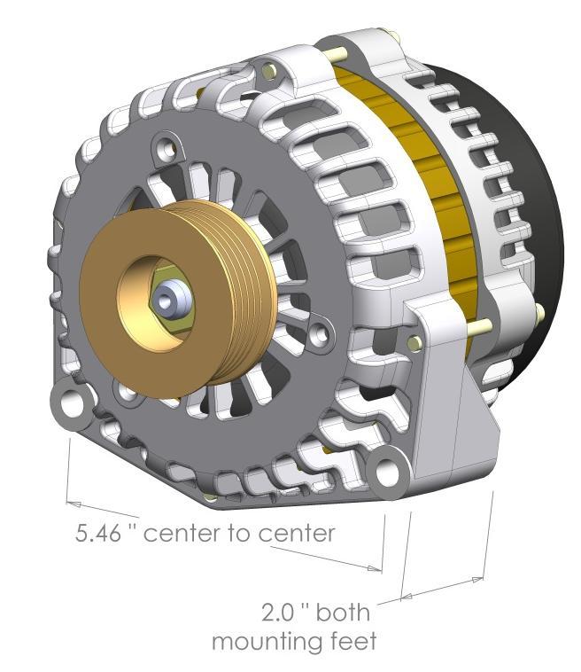 Alternator Options: Case size: SMALL (130 mm) Standard amperage: 105 AMPs Holley part # 197-300 Application: 04 Chevy Silverado 5.
