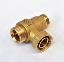 The group includes: closure valve, adjustable by-pass valve, lockshield, outlet collector and flexible by-pass hose.