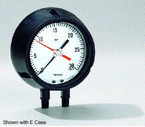 1 Grade 1A White Aluminum Dial with Black Markings Slotted Adjustable Pointer 41/2", 6", & 81/2" *See pertinent data in available Range Table on page 14 DUPLEX GAUGES -