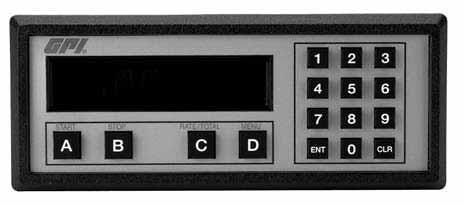 GBT Series Deluxe Batch Controller Featuring 8 digits of bright,.55 inch, alphanumeric display, the GBT can accept up to 20,000 pulses per second of digital count.