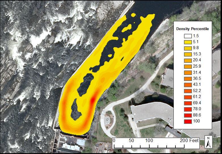 Results Density of 3D Tracks Tagged shad