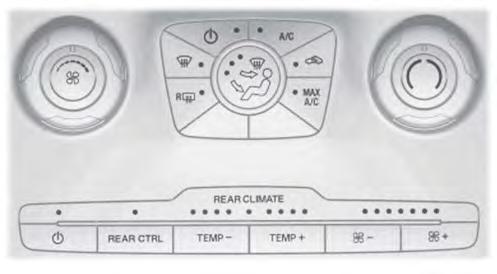 Climate Control MANUAL CLIMATE CONTROL E210700 A B C D E Power: Press to switch the system on and off. When the system is off, it prevents outside air from entering the vehicle.