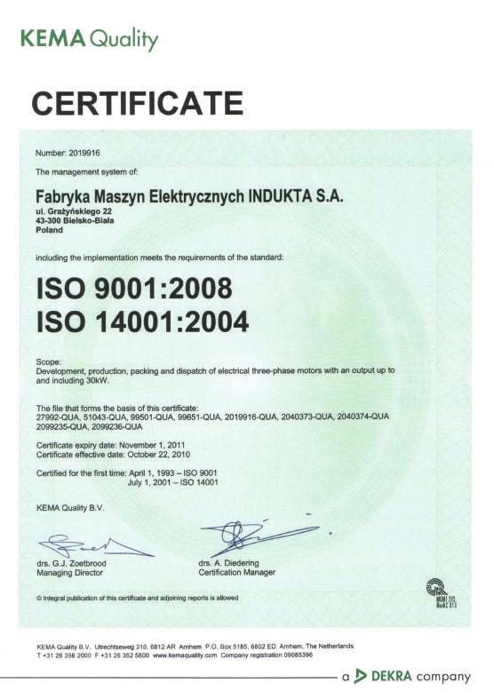 Number 2019916 Celma S ISO 9001 Germanischer Lloyd since