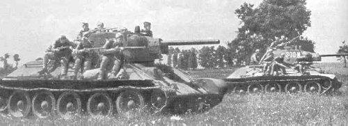 T-34 s on the advance often loaded