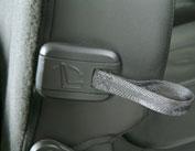 3. Release the handle. 4. Pull on the seat to make sure it is locked in place. Folding the Seatbacks To fold the seatbacks forward to create a flat load floor: 1.