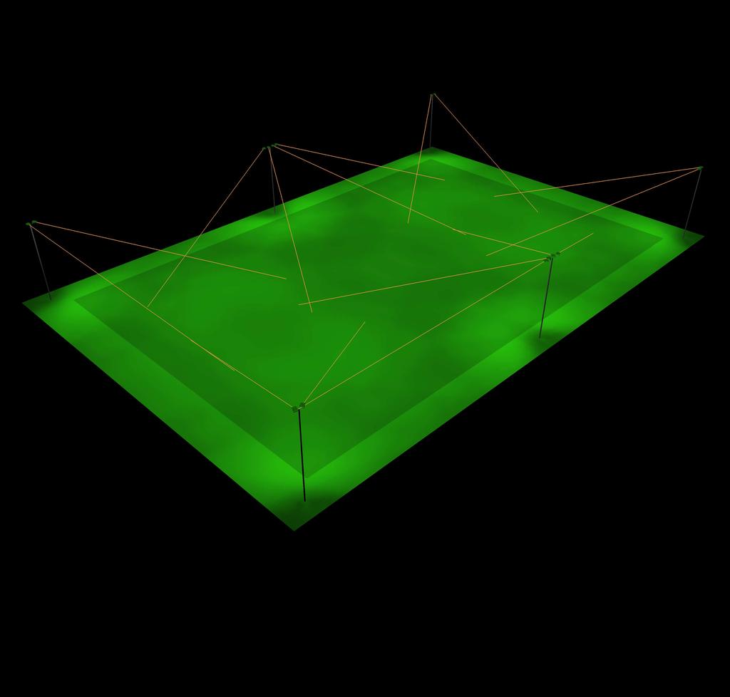 2.3 Calculation results, Football pitch 200 lux 2.3.2 3D luminance, View