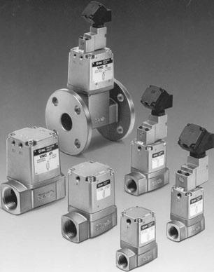 Coolant Valve ir Operated/xternal Pilot Solenoid Cylinder actuation by pilot air Wide selection of port and variations hreaded type (6 to ) lange type