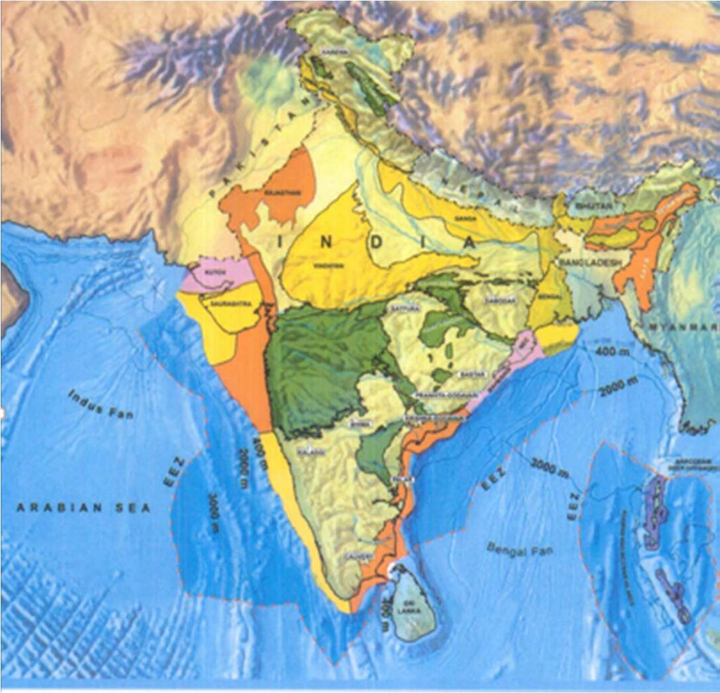 Sedimentary Basins of India India has 26 sedimentary basins covering an area of 3.