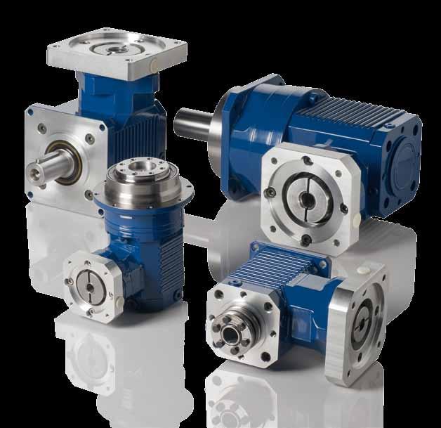 A N G U L A R S E R V O S P I R A L B E V E L G E A R B O X E S Unlike with a spiral bevel gearbox, the axes of drive pinion and bevel gear are offset on servo spiral bevel gearboxes, in other