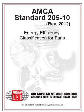 Fan Efficiency Grades ANSI/AMCA Standard 205-10 Energy Efficiency