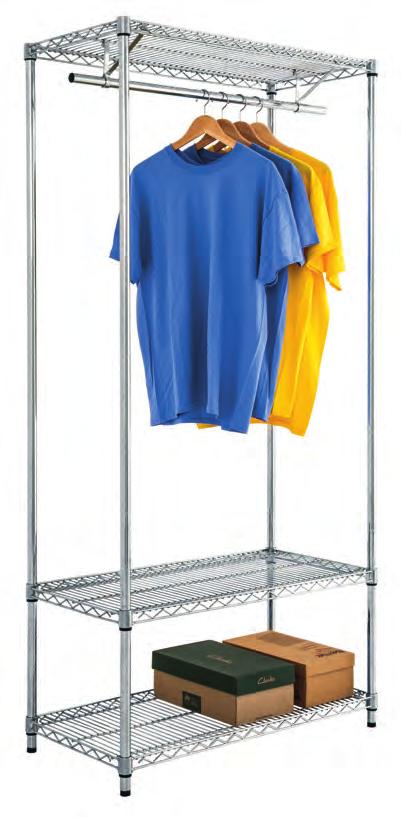 Garment Rack with Overshelf and Sloping Shelf 1895 x 915 x 460 CWSKIT4GR 155.
