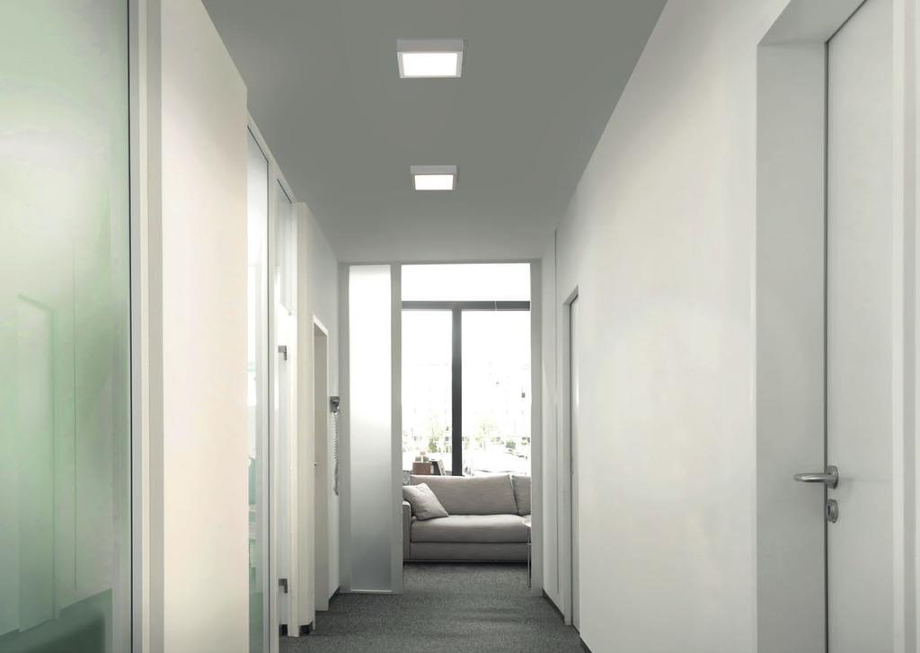 INDOOR LIGHTING SURFACE MOUNTED DOWNLIGHTS Surface mounted downlights Series: Toledo Flat Square Type of Protection: IP 40 Protection Class: II Impact Protection: IK06 Surface mounted housing: sheet