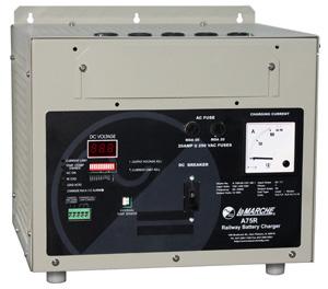 Battery Chargers A75R SCR Charging Technology The La Marche A75R Railroad Battery Charger uses proven Silicon Controlled Rectifier (SCR) charging technology with extensive surge