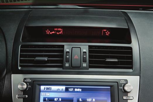 Automatic Climate Control Driver side temperature setting Passenger side temperature setting Driver Temperature Control Dial Push AUTO ON to turn Automatic Air Conditioning system ON.