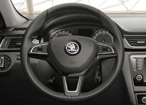 MULTIFUNCTION STEERING WHEEL The attractive multifunction leather steering wheel isn t simply soft