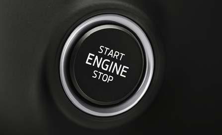 You also start and stop the engine by pressing a button rather than use an ignition key.
