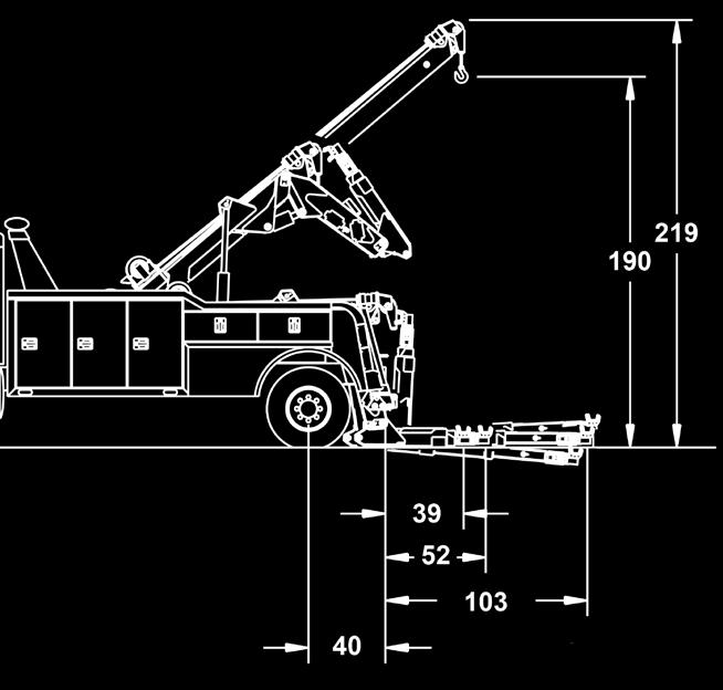 4024/T2 5130/5230 XL Low Rider Underlift BODY SPECIFICATIONS Standard Body Configuration Additional Body