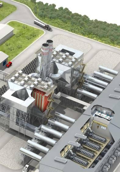 Power Plants Broad portfolio for engine-based diesel and gas power plants Two-stroke and four-stroke engines from 1,100 kw to 77.