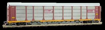 Carrying a Whitehead & Kales fully-enclosed rack, this Conrail autorack was built in the late 1960s and installed on a