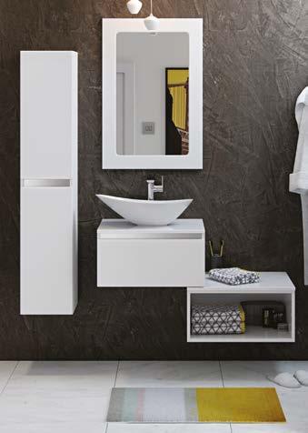 FURNITURE arino White Gloss Open Unit Wall Mounted and Top White Gloss W600 x D458 x H318mm DIFM0254 150 129 W900 x