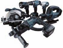 Makita 18V LXT Combi 6 Piece Kit Makita DK1829 18 volt LXT lithium-ion combi 6 Piece Kit complete with: BHR202Z SDS-PLUS Rotary Hammer BHP453Z Combi Drill BTD140Z Impact Driver BSS611Z Circular Saw