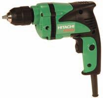 Hitachi 500W Rotary Drill Draper 1100W 230V Hammer Drill Kit Hitachi 590W Impact Drill Compact, lightweight, low noise design, with a 460W motor Contoured soft grip handle for comfort and safety,