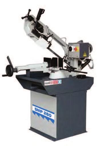 BAD SAW MACHIE SIP 280 ITEM: 2335 - Vertical rotation on bolt with adjustable tapered bearings without backlash - High-capacity band control by two-speed motor and special reducer with bronze gear