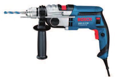 ELECTRIC REVERSIBLE IMPACT DRILLS ITEM: GSB 16 RE PROFESSIOAL Supply voltage 230 Volts, compact and handy with sturdy metal gear housing, pre-set number of revolutions with setting wheel.