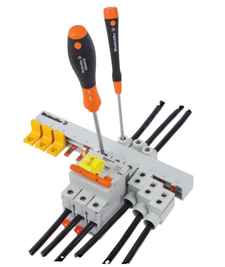 The busbars of meter length can individually be cut to a suitable length for the