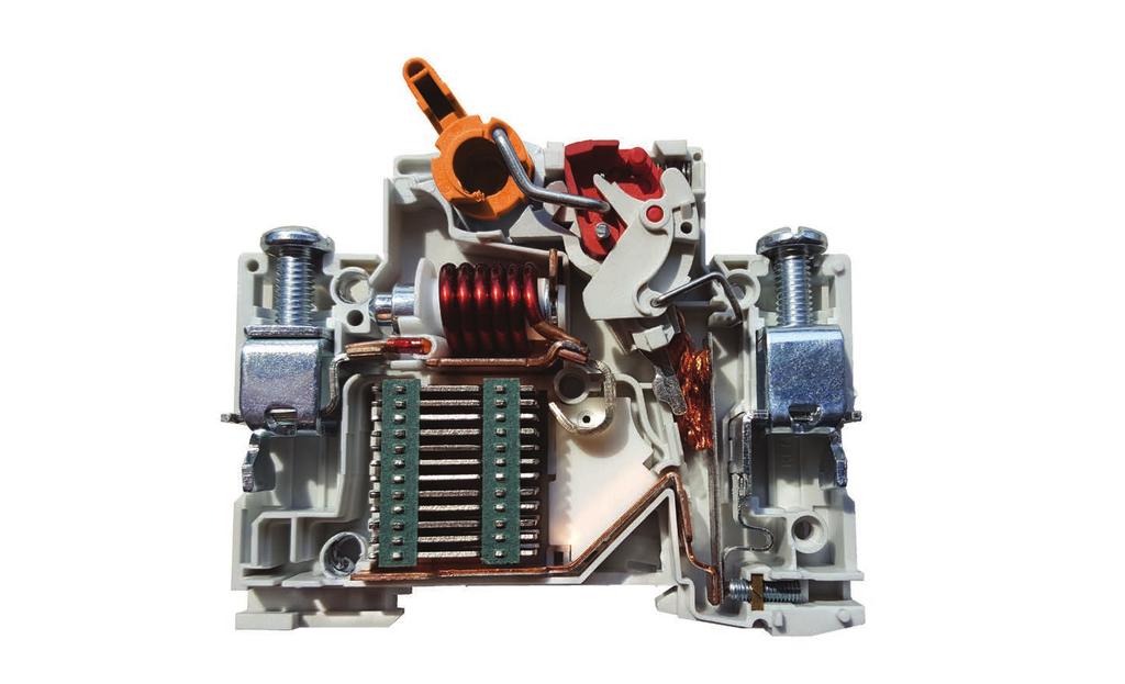 Additional Technical Information Operation and Components of BR/SUxxxUC MCBs BR and SU Series Thermal Magnetic Miniature Circuit Breakers During normal operation and the MCB switch engaged, current