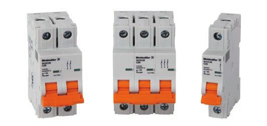 BR and SU Series -, - and 3-pole thermal-magnetic miniature circuit breakers (MCBs) in accordance with EN 60947-, UL 077 and UL 489 for DIN-rail mounting, with toggle actuation, visual status