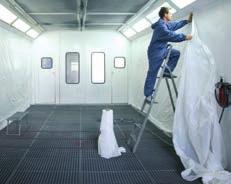 Masking Range Spray Booth Film Paint adhesive film to protect spray booth walls against overspray.