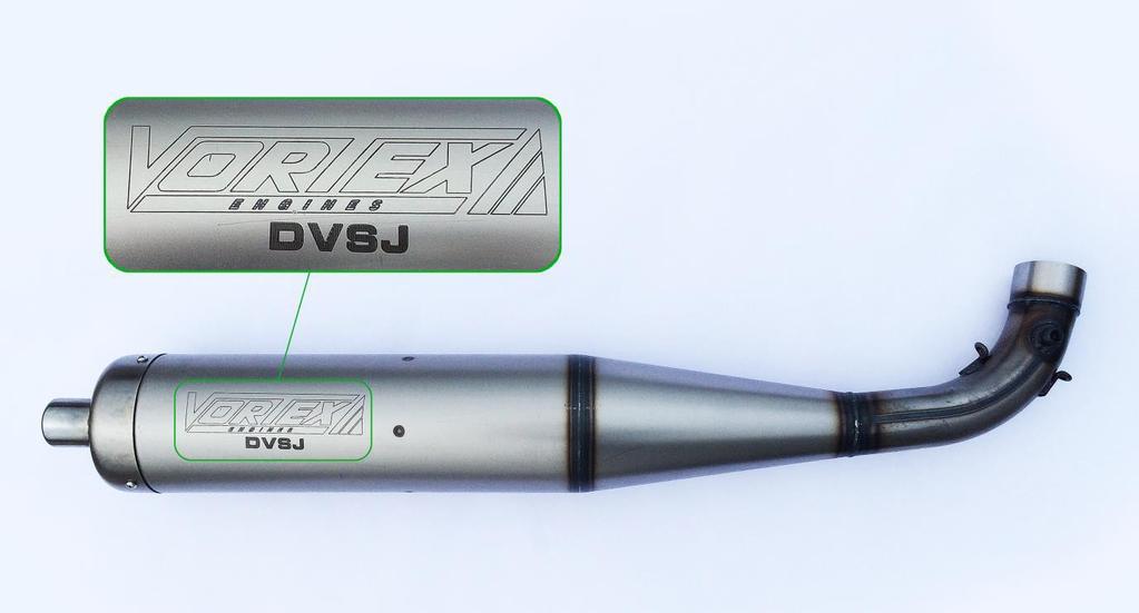 Homologation N DURING EXAMINATION, ON THE EXHAUST IT MUST BE INDICATED THE IDENTIFICATION LOGO DVS J, IMPRINTED DIRECTLY BY THE MANUFACTURER.