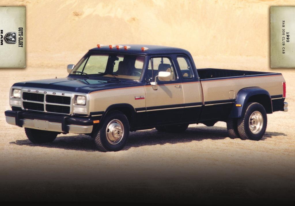 1990 1991 Dodge Ram undergoes a face-lift, which is highlighted by a larger grille 1993 Ram 1500 is born, boasting the most powerful engine in its class 1997 Dodge adds detail refinements to its