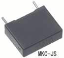 GENERAL ELECTRONIC EQUIPMENT USE PLASTIC FILM CAPACITORS MKC-JS Series (Resin-encased Metallized Polyester Film Capacitors) The MKC-JS series is developed to offer capacitors that have an increased