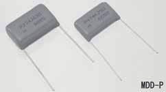 GENERAL ELECTRONIC EQUIPMENT USE PLASTIC FILM CAPACITORS MDD-P, MTB-P Series (Metallized Polypropylene Film Capacitors for High frequency) These types are metallized polypropylene film capacitors