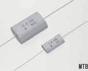 GENERAL ELECTRONIC EQUIPMENT USE PLASTIC FILM CAPACITORS MTBS, MTB Series (Tape Wrapped Metallized Polyester Film Capacitors) This series offers metallized film capacitors that have axial leads and