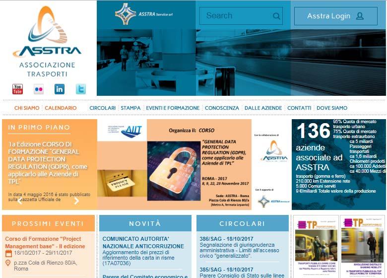 ASSTRA: WHO WE ARE ASSTRA represents a network of 136 companies running urban, suburban and extraurban public transport services on: Buses, Tramway, Trolleybuses,
