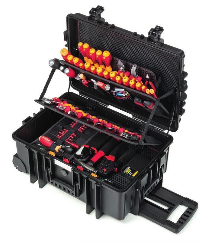 Competence XXL2 electrician's tool set Meets your requirements: Case: robust, large, stable and secure with lid brake.