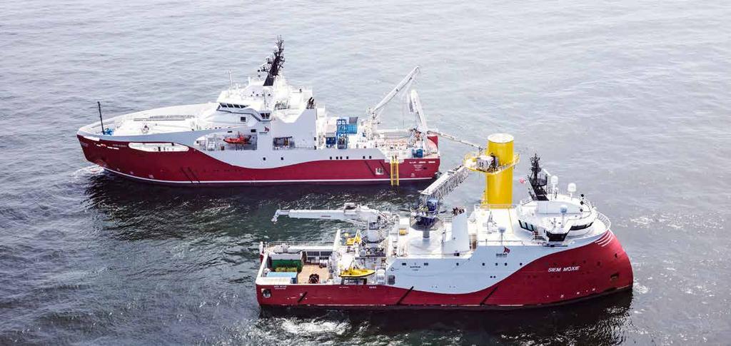 UTILIZING OUR ADVANCED FLEET OF OFFSHORE SERVICE VESSELS Siem Offshore Contractors aims to fully utilize its advanced fleet of offshore service vessels to install, repair and maintain submarine